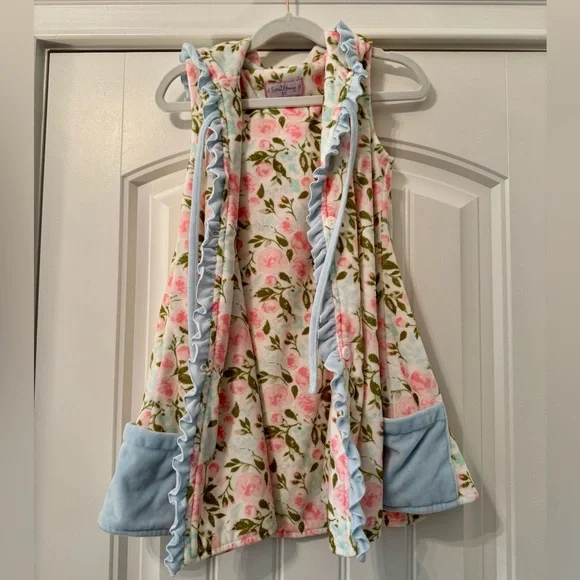 SweetHoney Girls Swim Coverup Hooded Floral Pastels Size 6 NWOT! - Picture 7 of 8